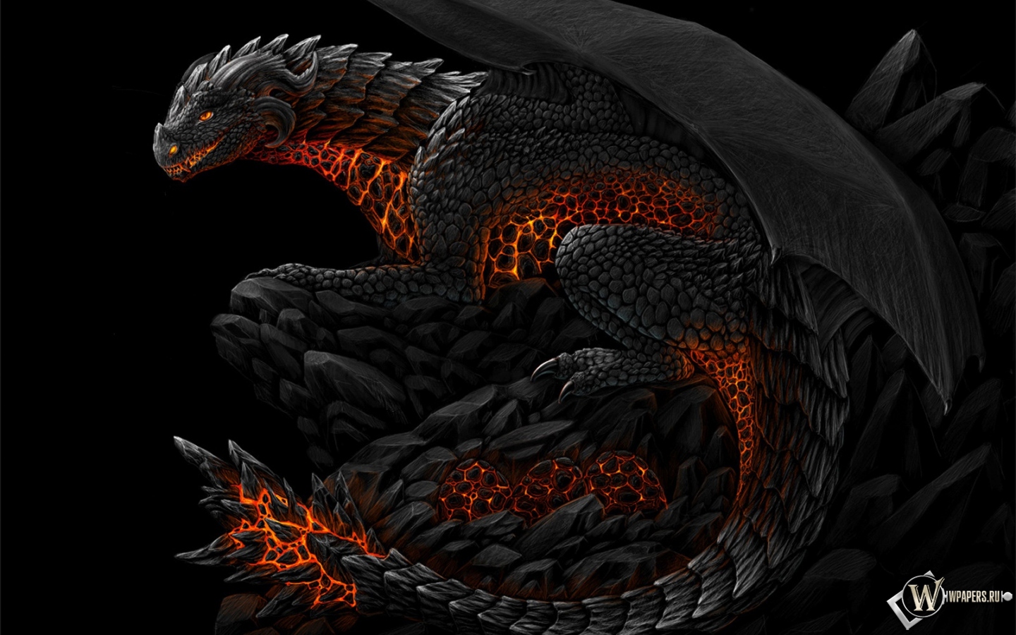 Лавовый дракон 1440x900
