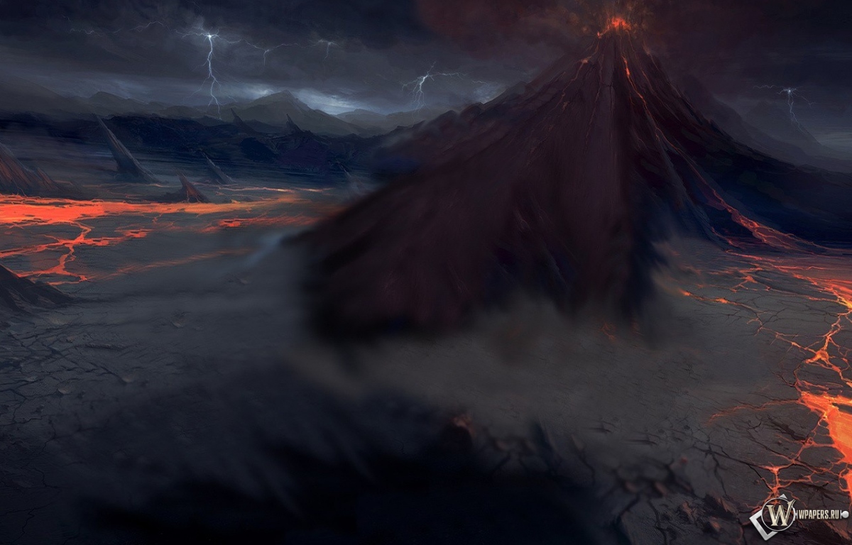 Тёмный вулкан 1200x768