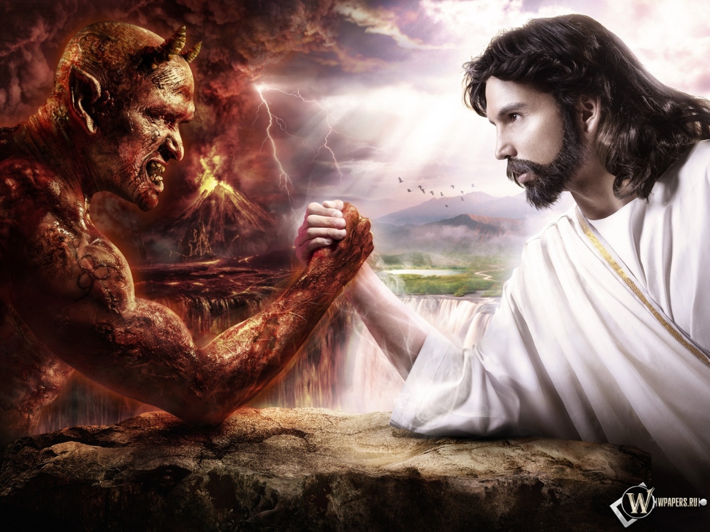 Дьявол против Иисуса 1024x768