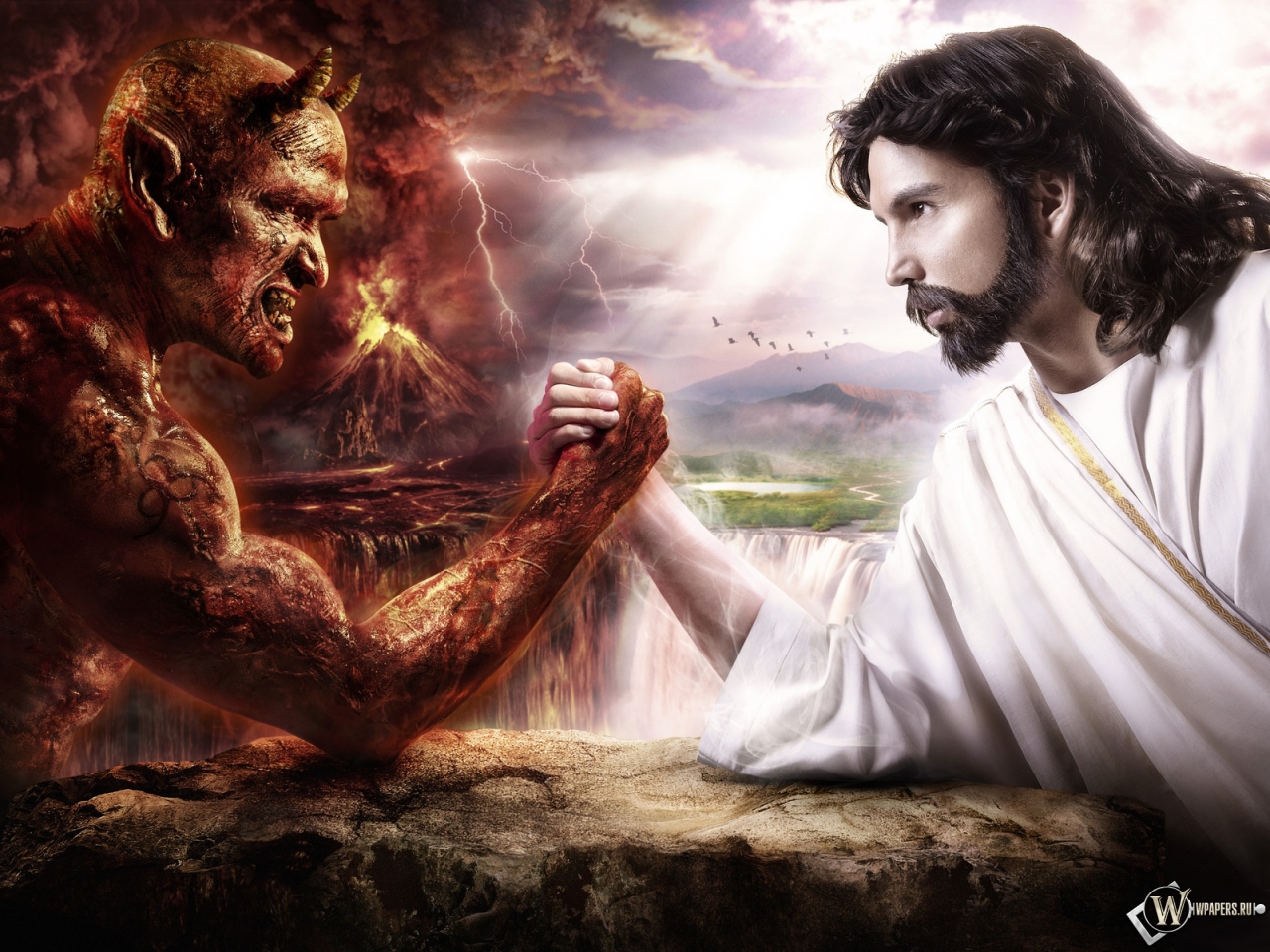 Дьявол против Иисуса 1280x960