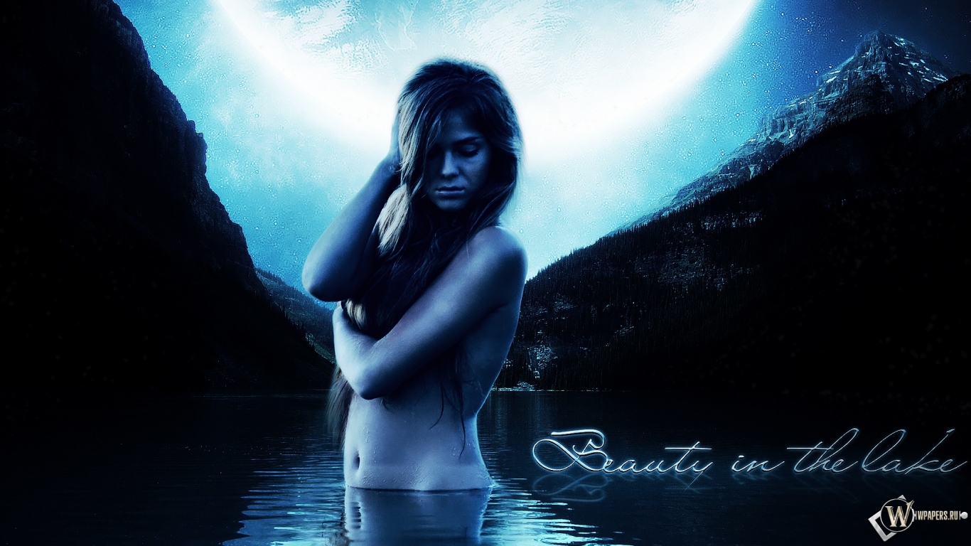 Beauty in the lake 1366x768