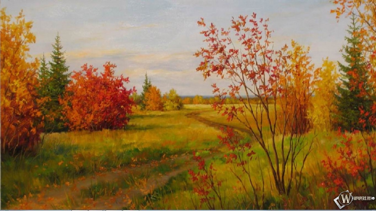 Осенний пейзаж 1280x720