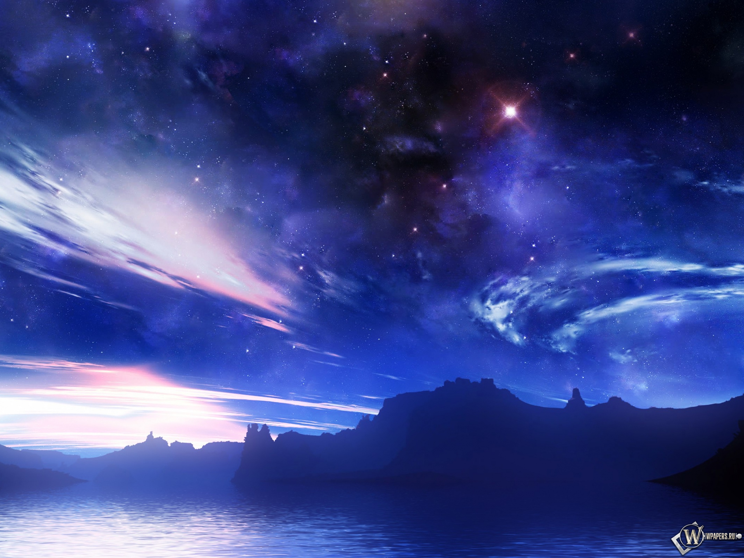 Cloud stars. Ночное небо. Космический пейзаж. Звездное небо. Небо ночью.
