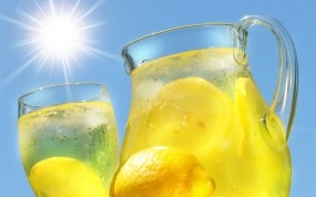 Обои Лимонад: Солнце, Напиток, Лимонный, Кувшин, Еда