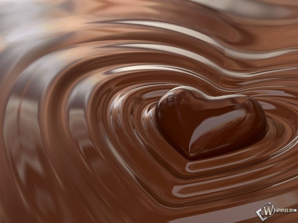 Шоколадное сердце 1024x768