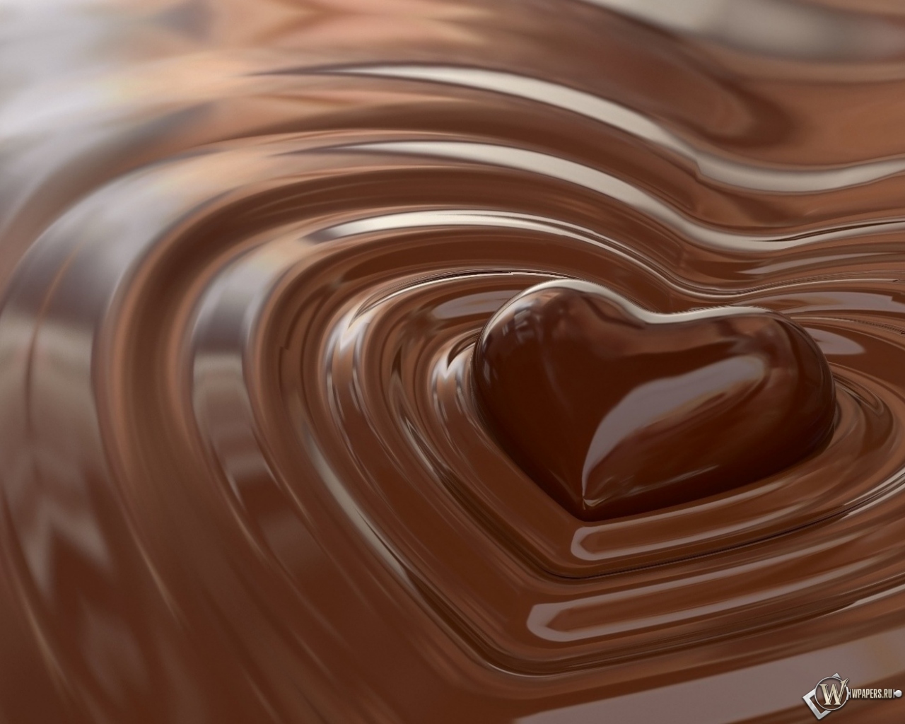 Шоколадное сердце 1280x1024