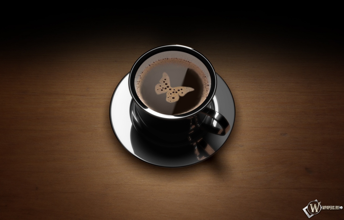 Кофе с бабочкой 1200x768