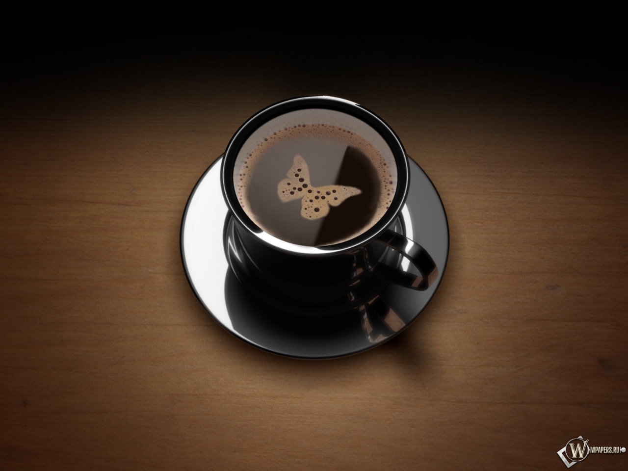 Кофе с бабочкой 1280x960