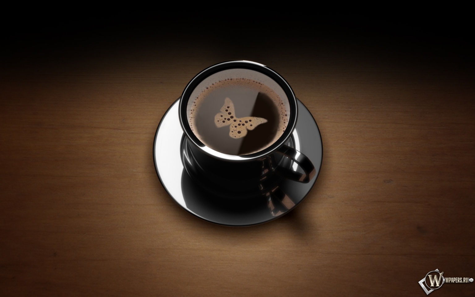 Кофе с бабочкой 1536x960