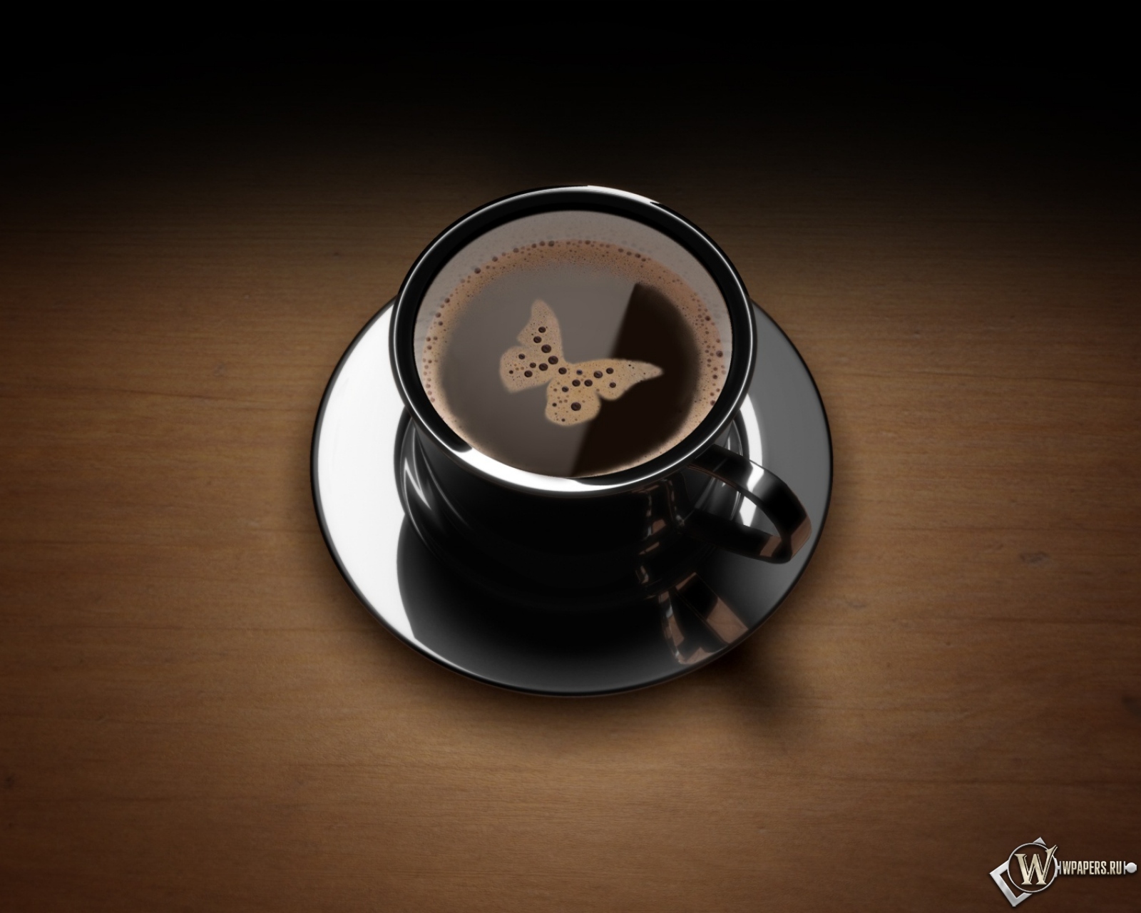 Кофе с бабочкой 1600x1280