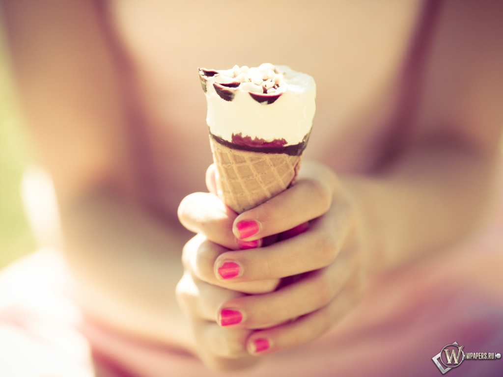 Шоколадное мороженое 1024x768