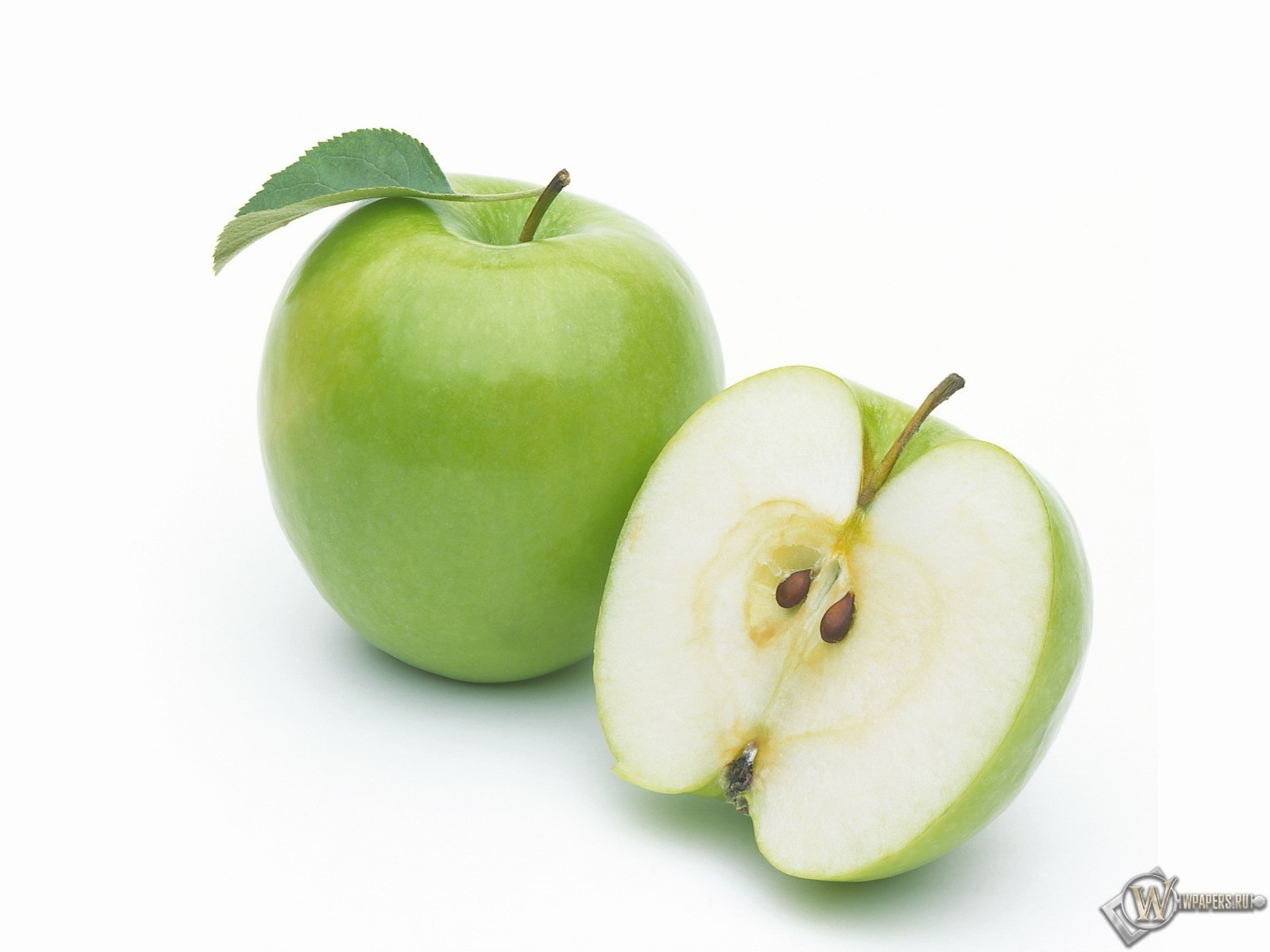 Скачать обои Зеленое яблоко () для рабочего стола 1600х1200 (4:3 .