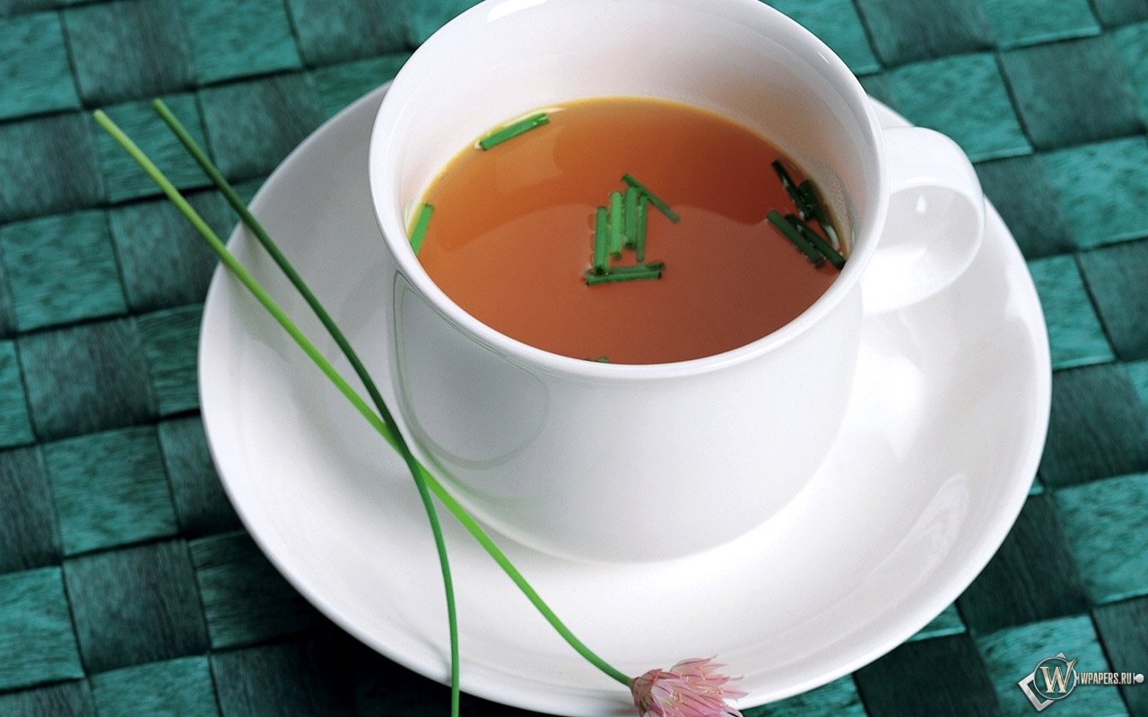 Холодный чай с цветочком 1280x800