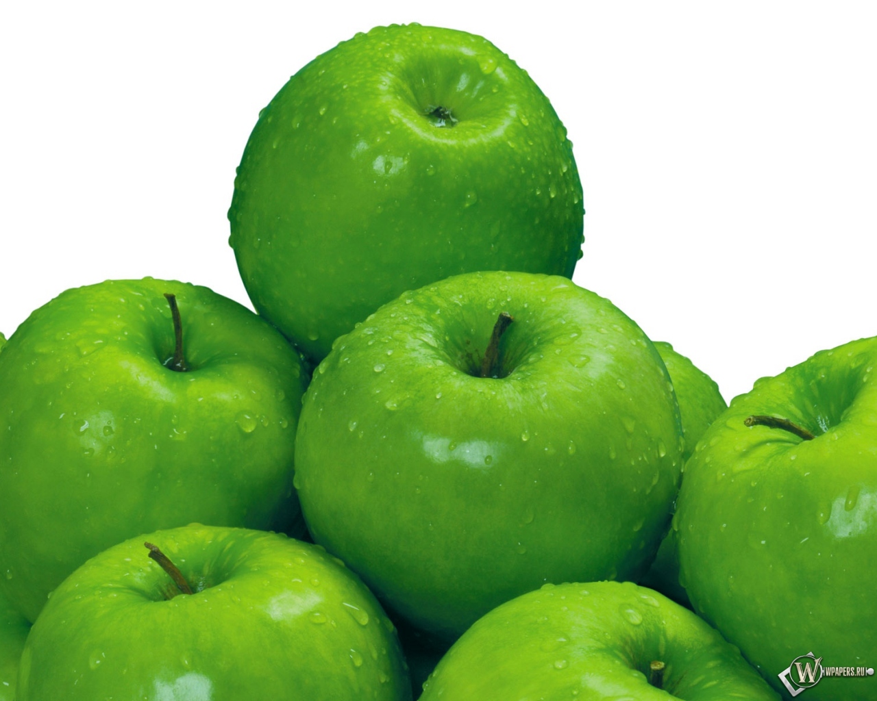 Сочные зеленые яблоки 1280x1024