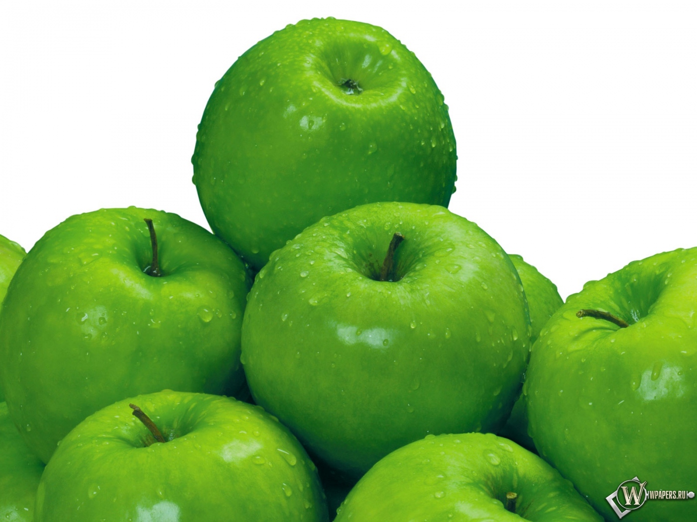 Сочные зеленые яблоки 1400x1050
