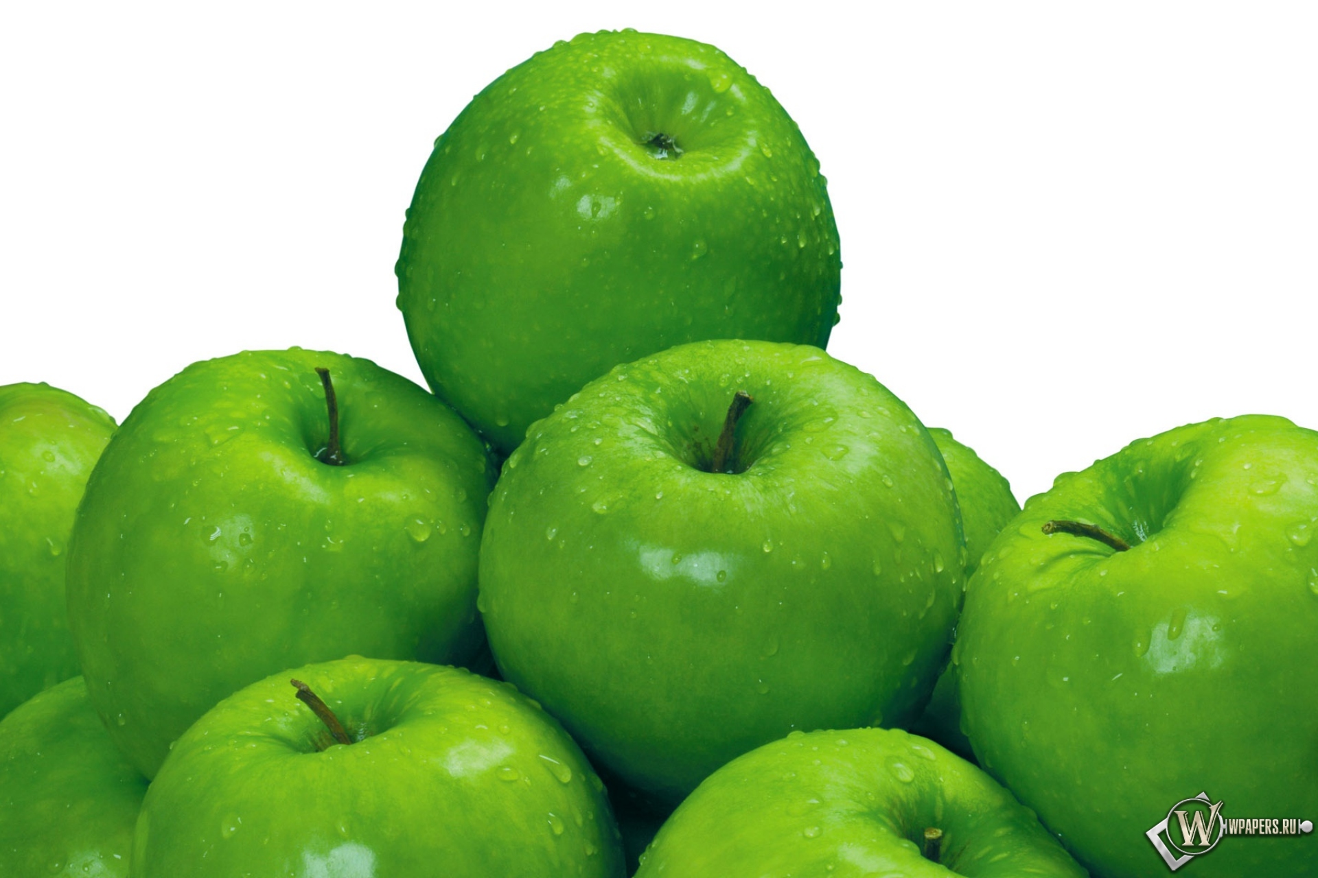 Сочные зеленые яблоки 1920x1280