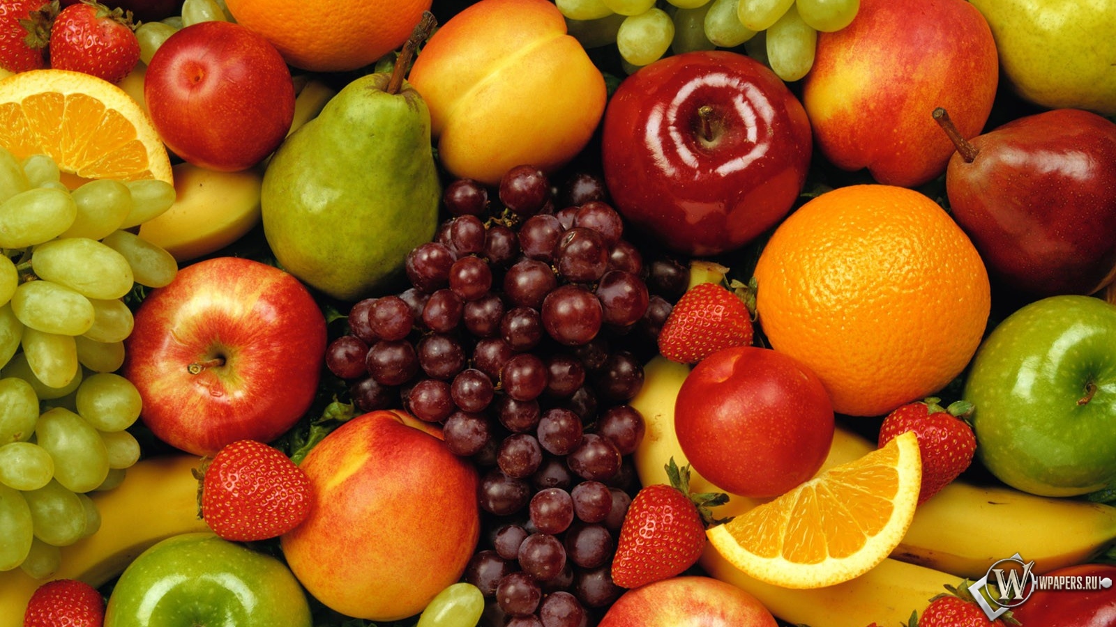 Вкусные фрукты 1600x900