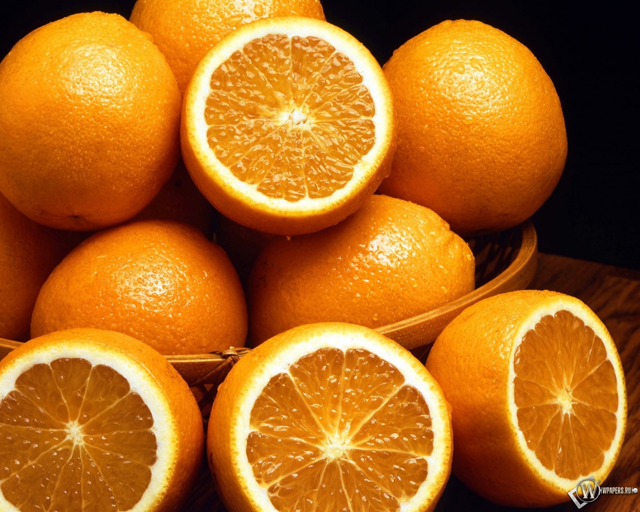 Вкусные апельсины 1280x1024