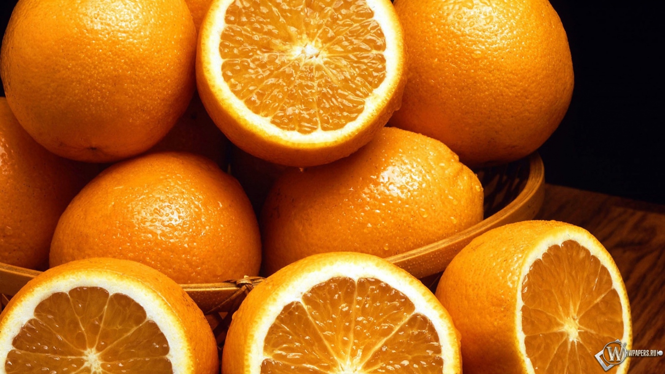 Вкусные апельсины 1366x768