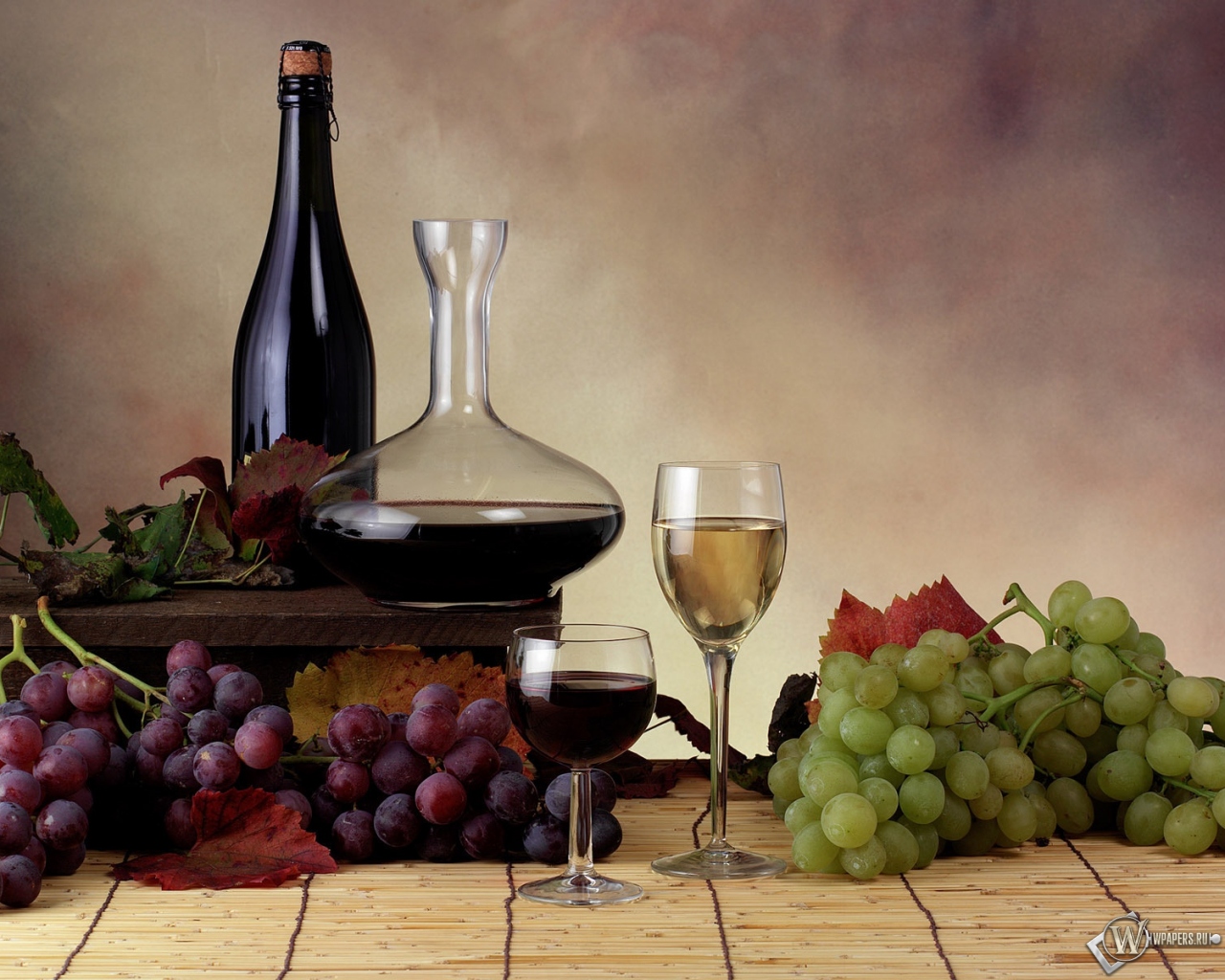 Вино и виноград 1280x1024