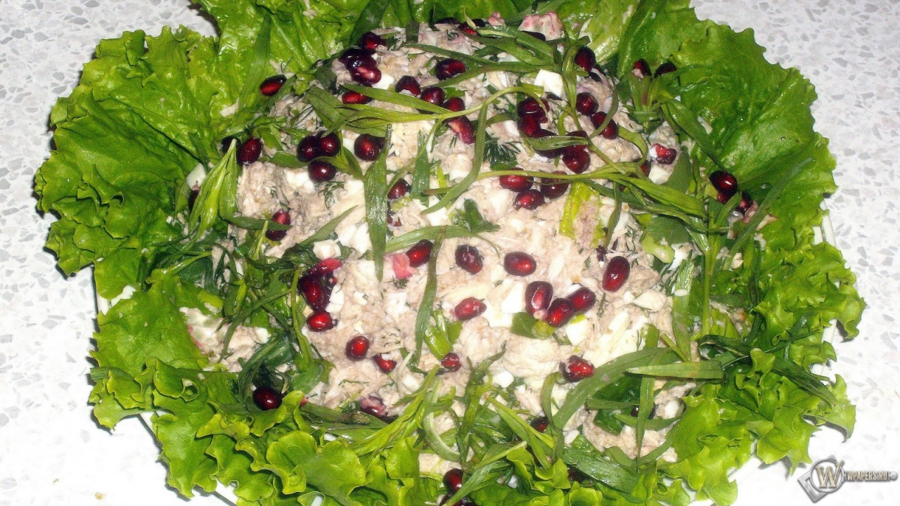 Грузинский салат с курицей 1280x720