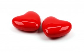 Обои Сердца на белом фоне: Любовь, Сердце, Пара, День святого Валентина, Праздники