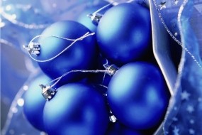 Обои Синие шары: Шары, Игрушки, Украшения, Новый год