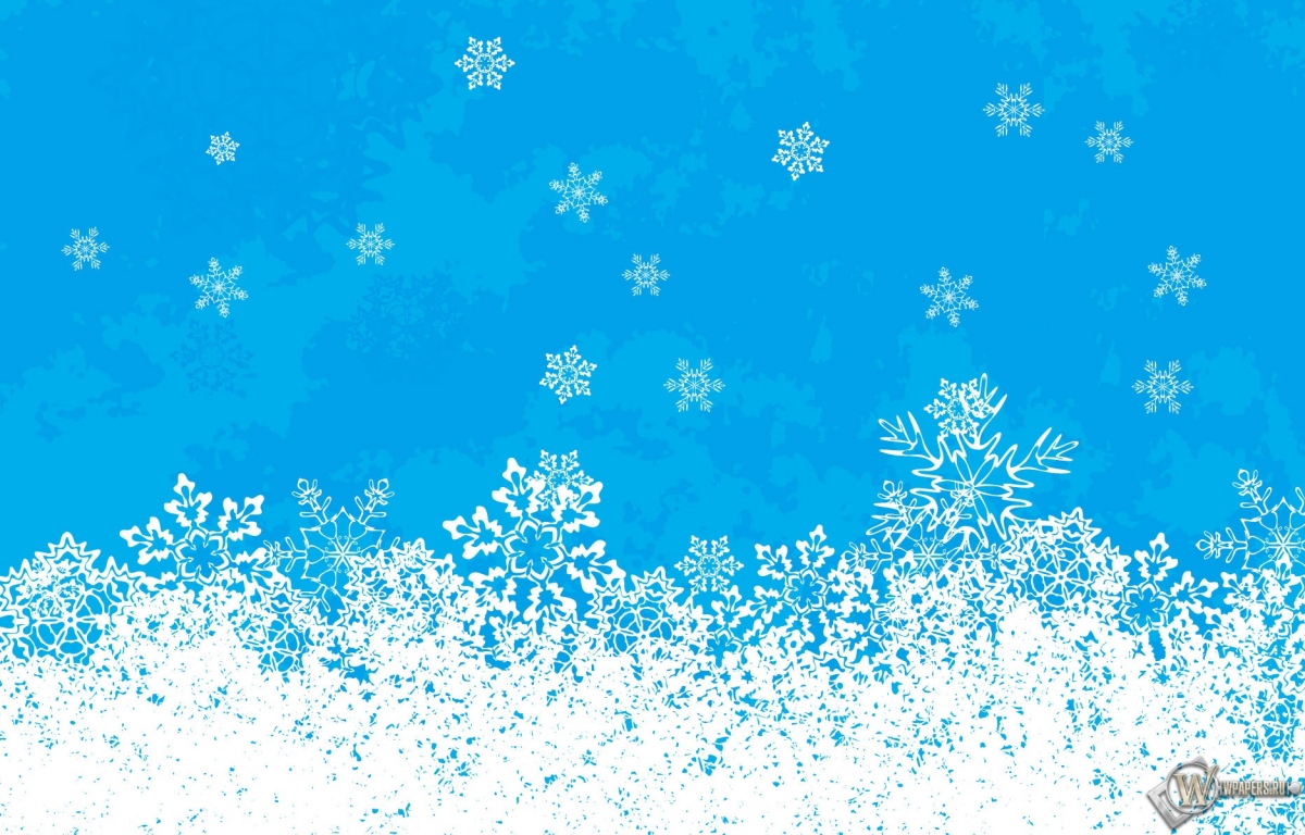 Снежинки на голубом 1200x768