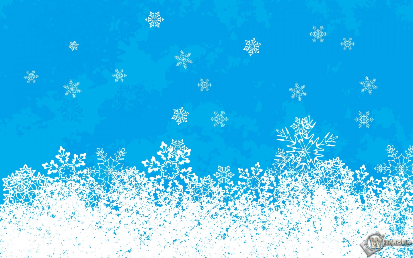 Снежинки на голубом 1440x900