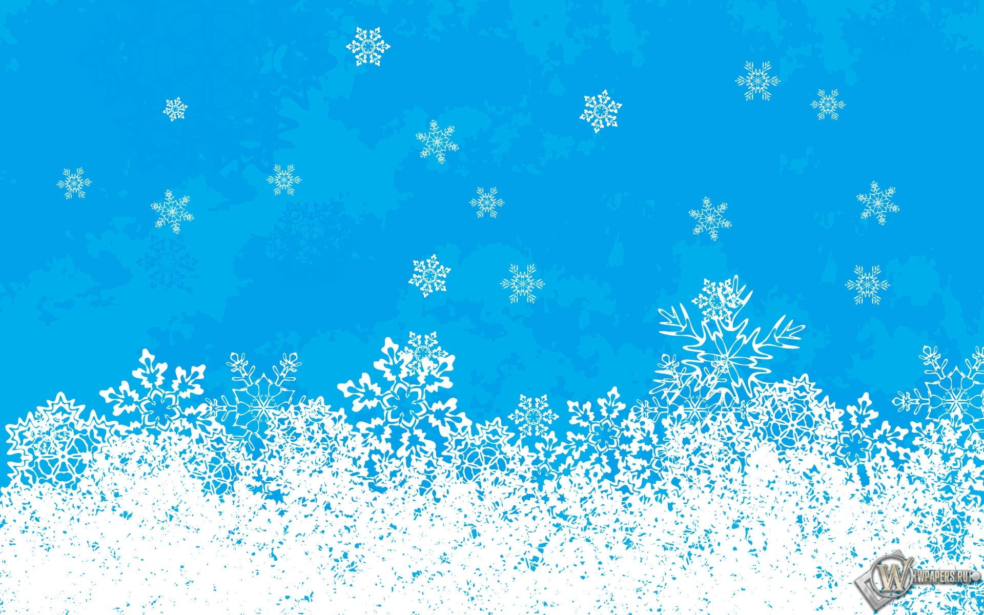 Снежинки на голубом 1920x1200