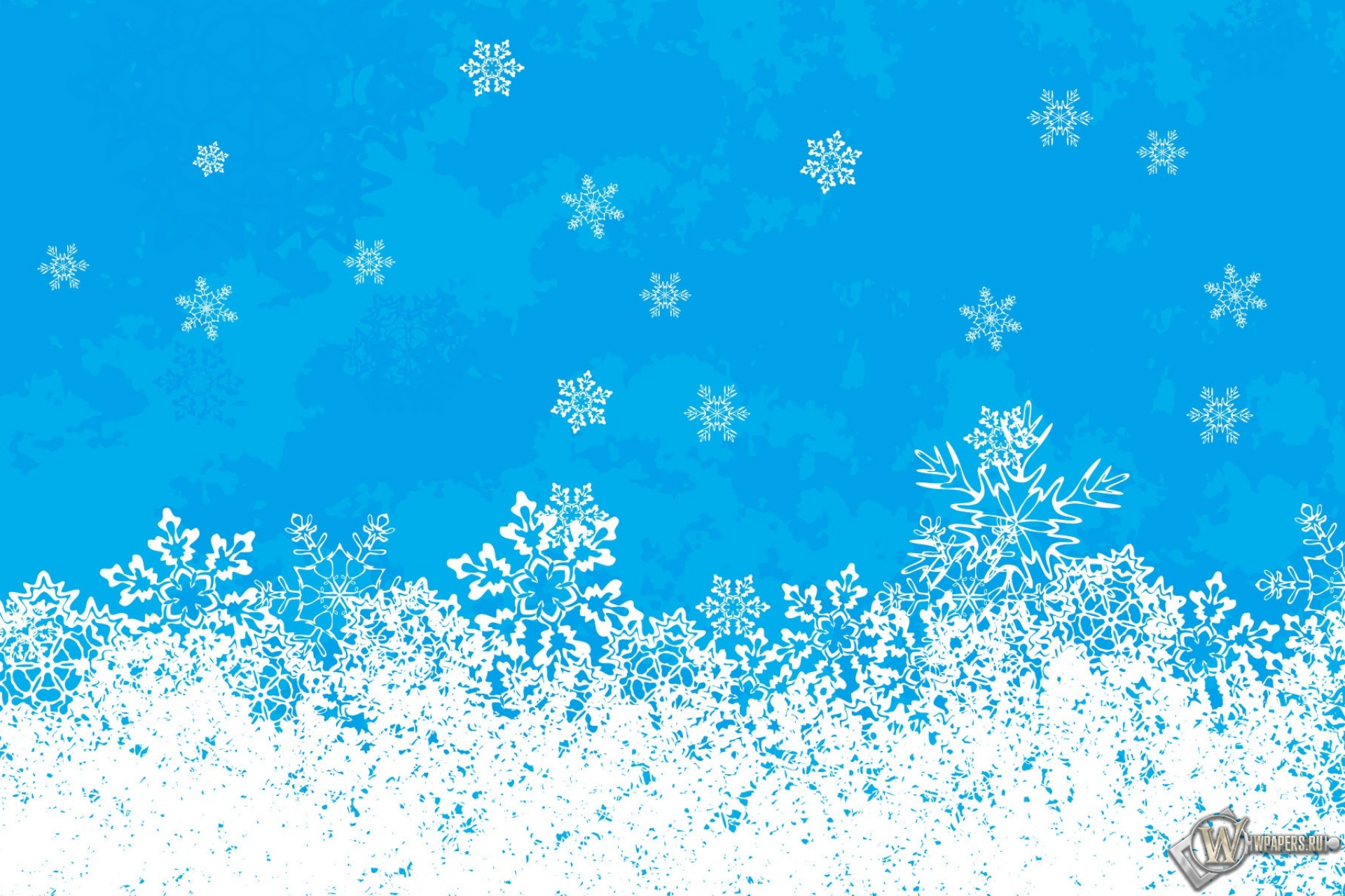 Снежинки на голубом 1920x1280