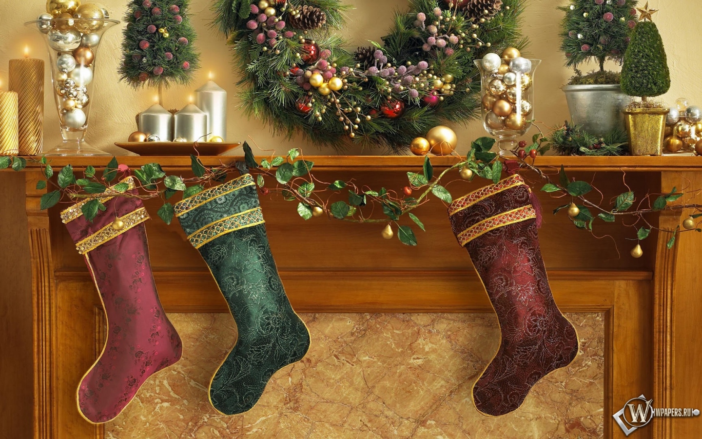Рождественские носки 1440x900