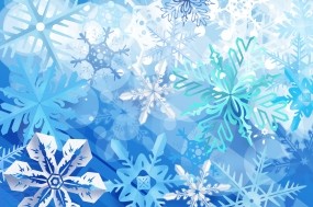 Обои Снежинки: Зима, Снежинки, Синий, Праздник, Новый год