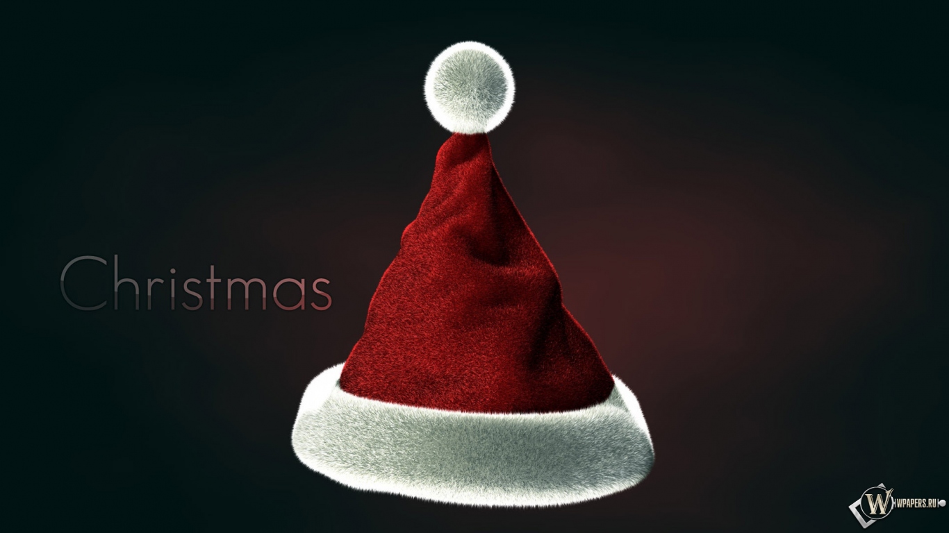 Рождественская шапка 1366x768