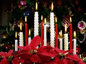 Обои Рождественские свечи: Свечи, Рождество, Праздник, Новый год