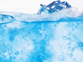 Обои Вода со льдом: Вода, Лёд, Синий, Лёд