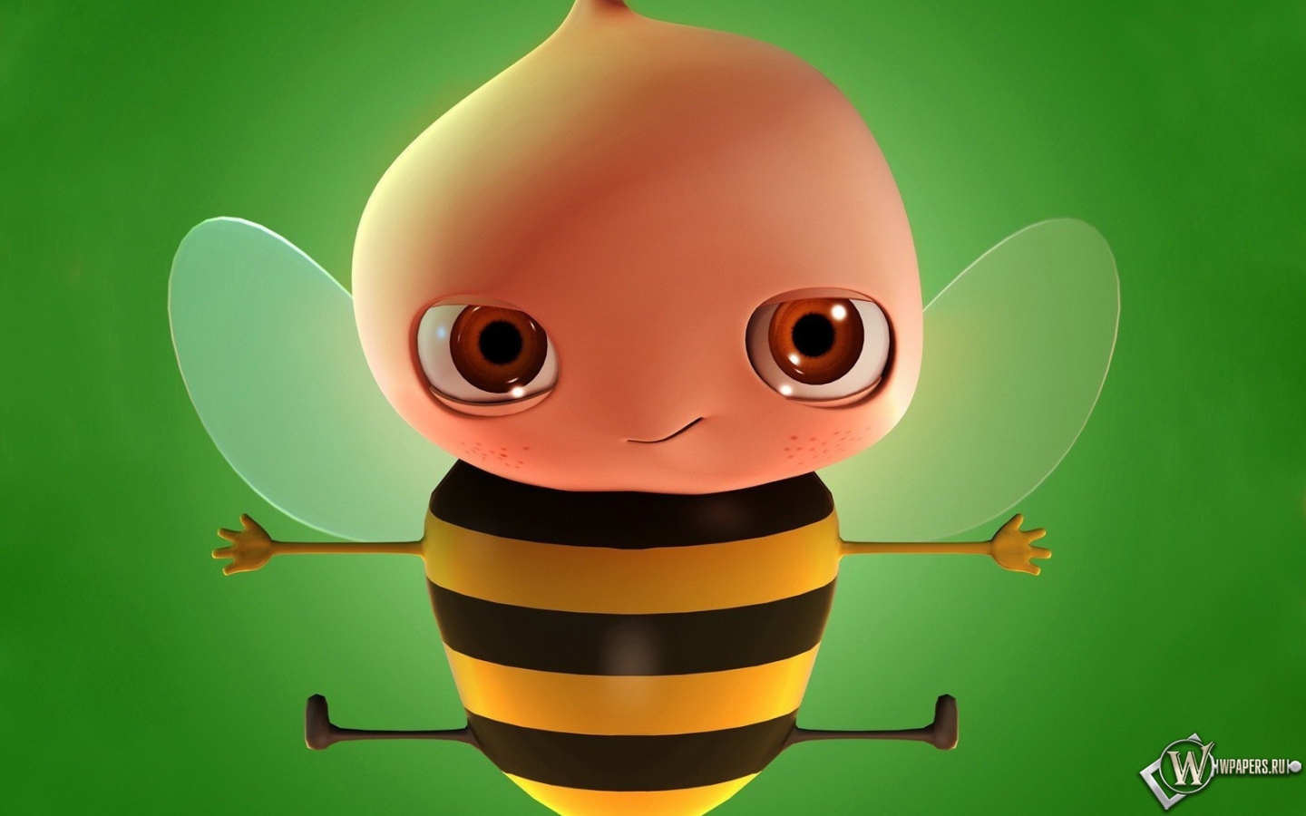 Забавная пчела 1440x900