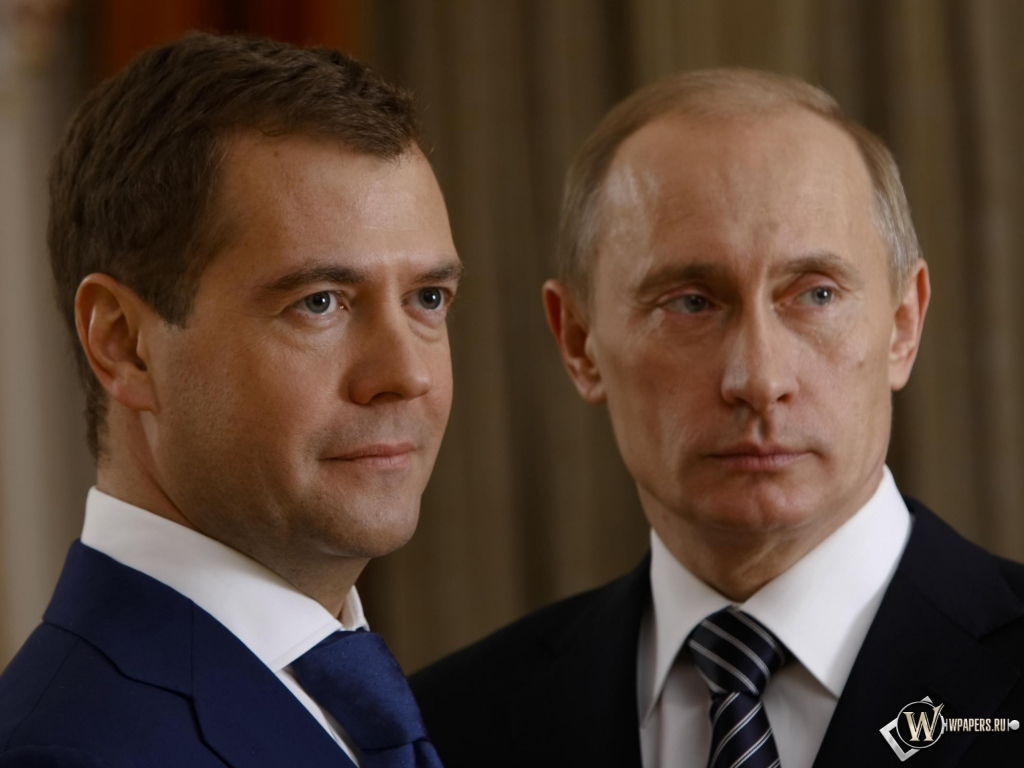 Путин с Медведевым 1024x768