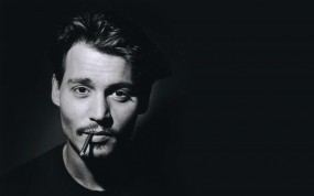 Обои Johnny Depp: Johnny Depp, Сигарета, Черно-белое, Мужчины