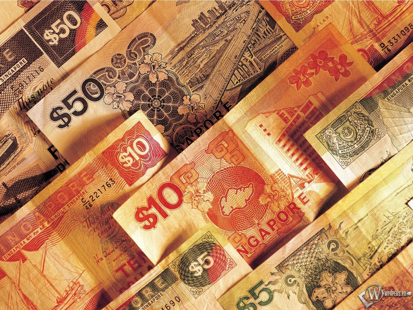 Банкноты Сингапура 1400x1050