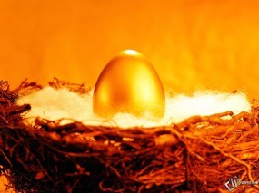 Обои Золотое яйцо: Золото, Гнездо, Жизнь, Яйцо, Деньги