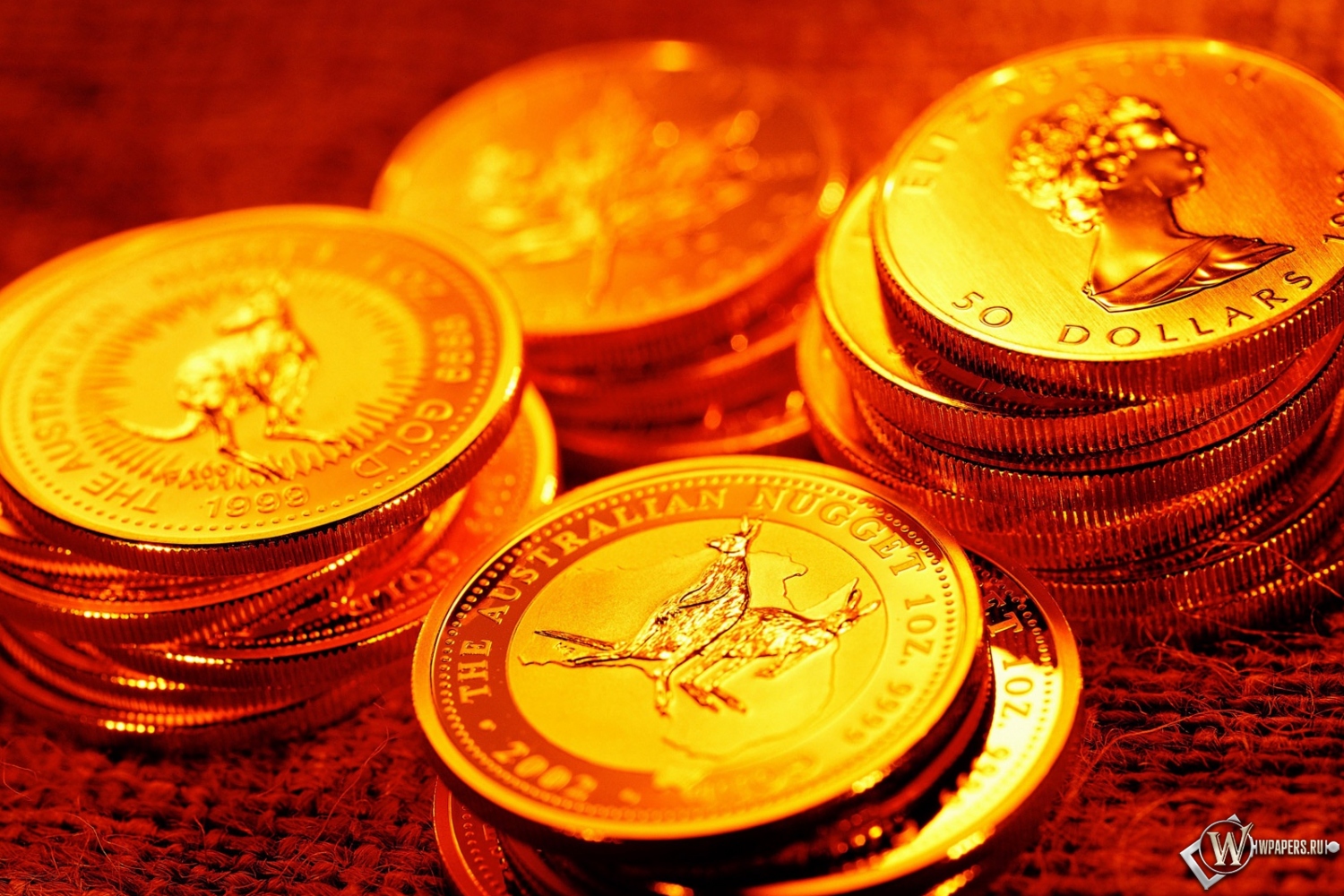 Золотые монеты австралии 1500x1000