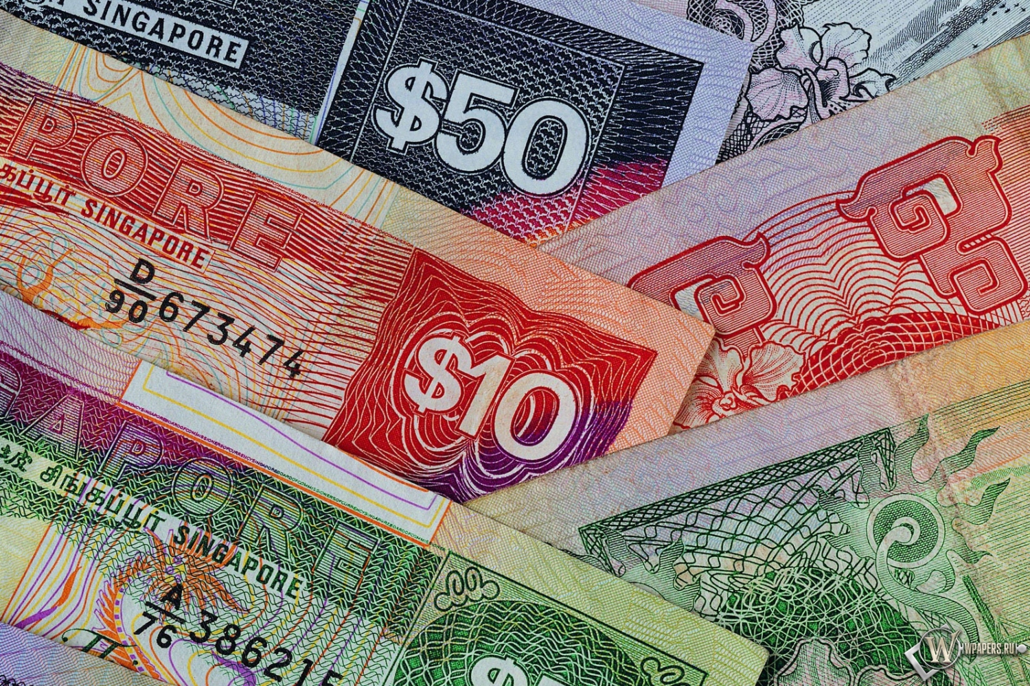Сингапурские доллары 1500x1000
