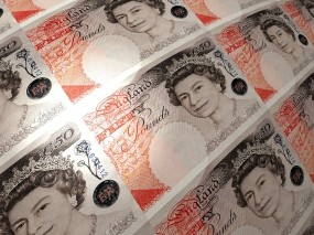 Обои The 50 note: Банкноты, Купюры, Деньги, Валюта, Англия, Королева, Деньги