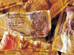Обои Мятые деньги: Банкноты, Купюры, Деньги, Валюта, Деньги