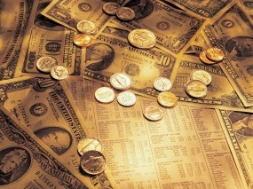 Обои Доллары США: Металл, Богатство, Купюры, Доллары, Деньги, Валюта, Железо, Монеты, Деньги