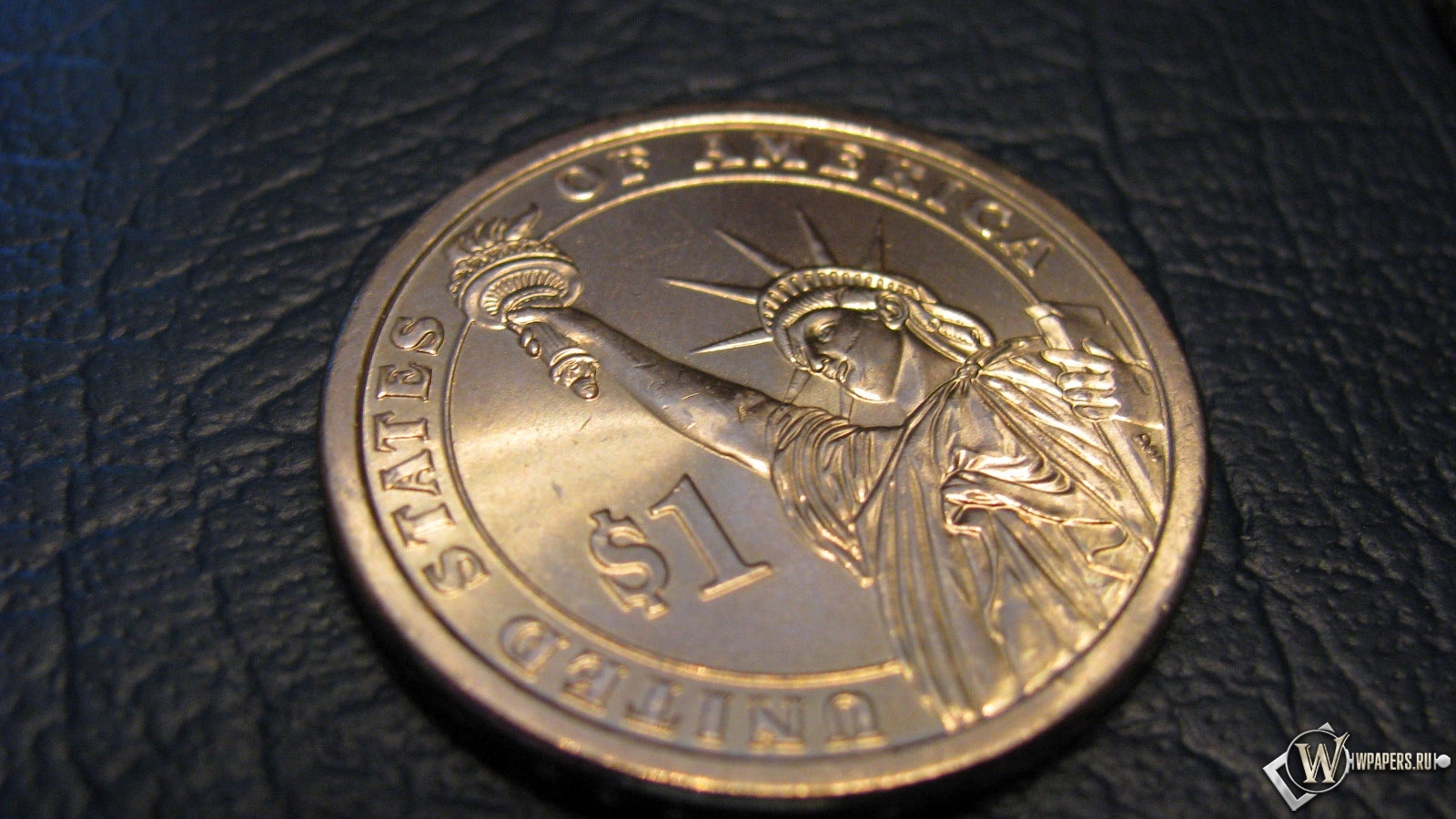 Монета один доллар 1600x900
