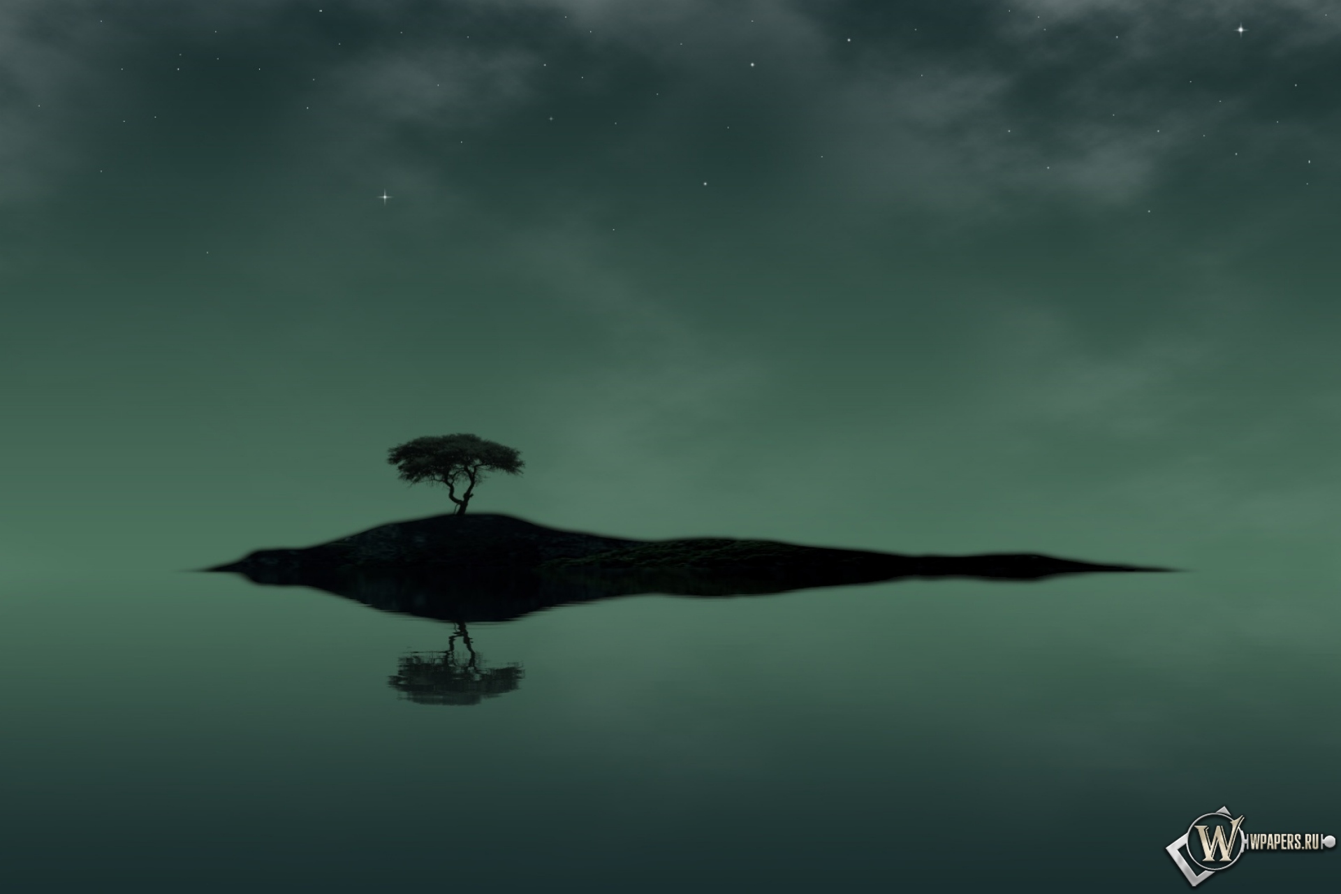 Одинокий остров 1920x1280