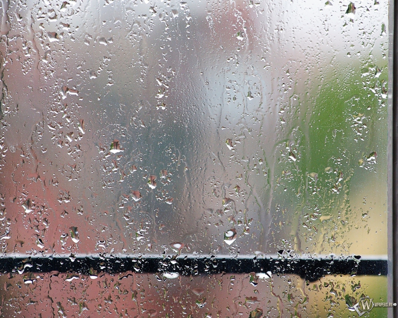 Дождь за окном 1280x1024