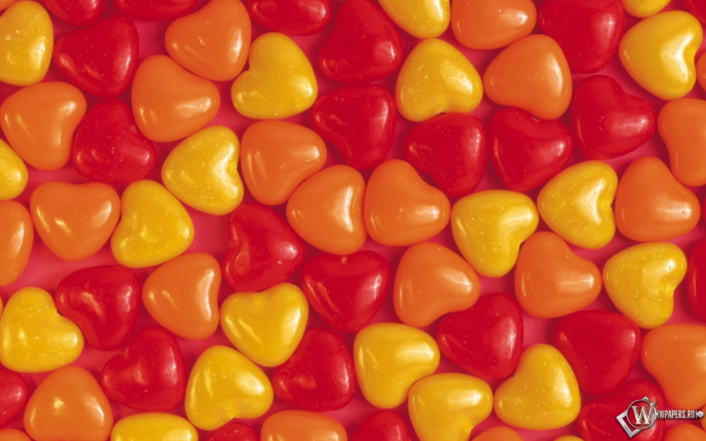 Разноцветные сердечки 1440x900